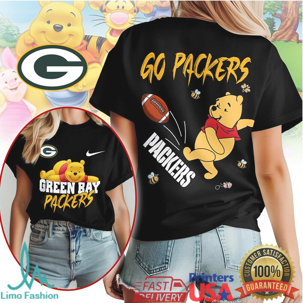 Green Bay Packers Official NFL Winnie The Pooh Go Shirt - Limotees LLC