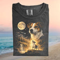 Jack Russell Terrier Howling Moon Waterfall Nature T Shirt - Limotees LLC