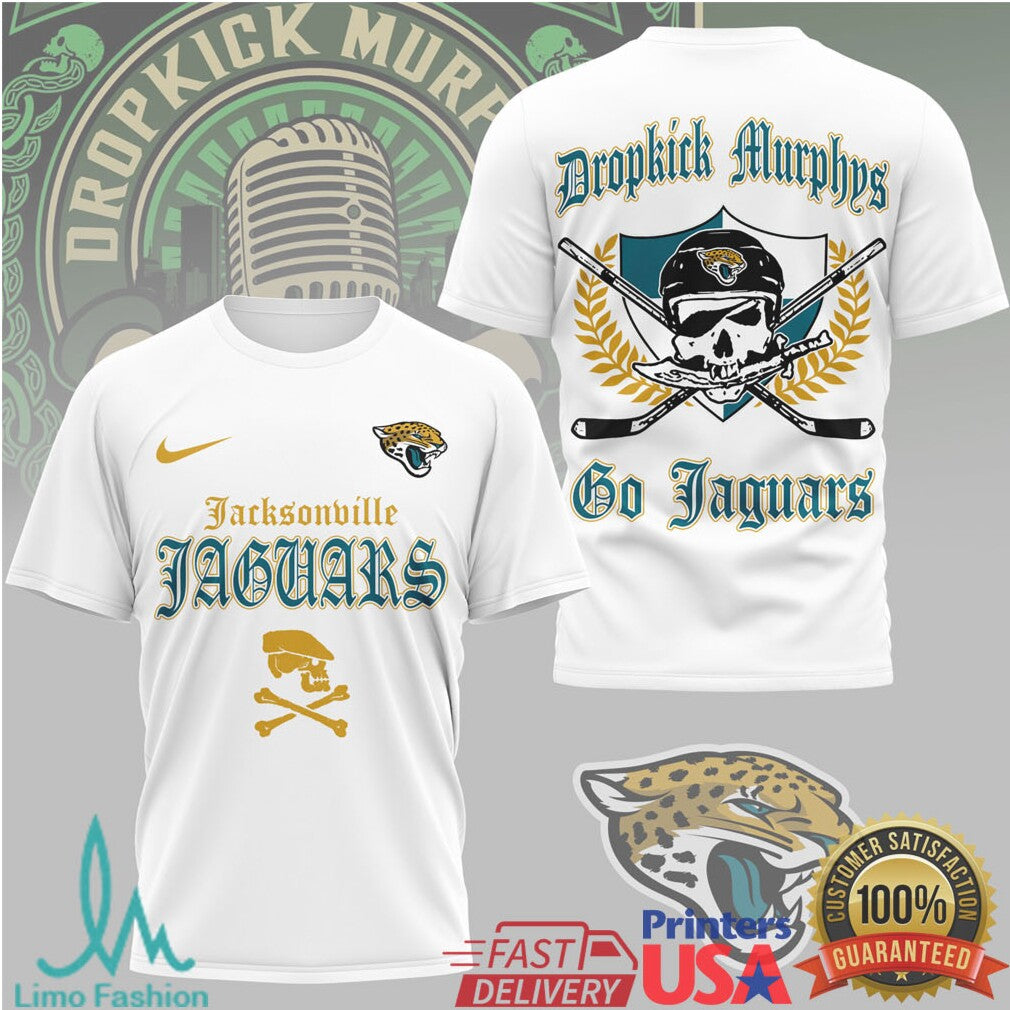 Jacksonville Jaguars Dropkick Murphys Inspired Punk NFL T Shirt - Limotees LLC
