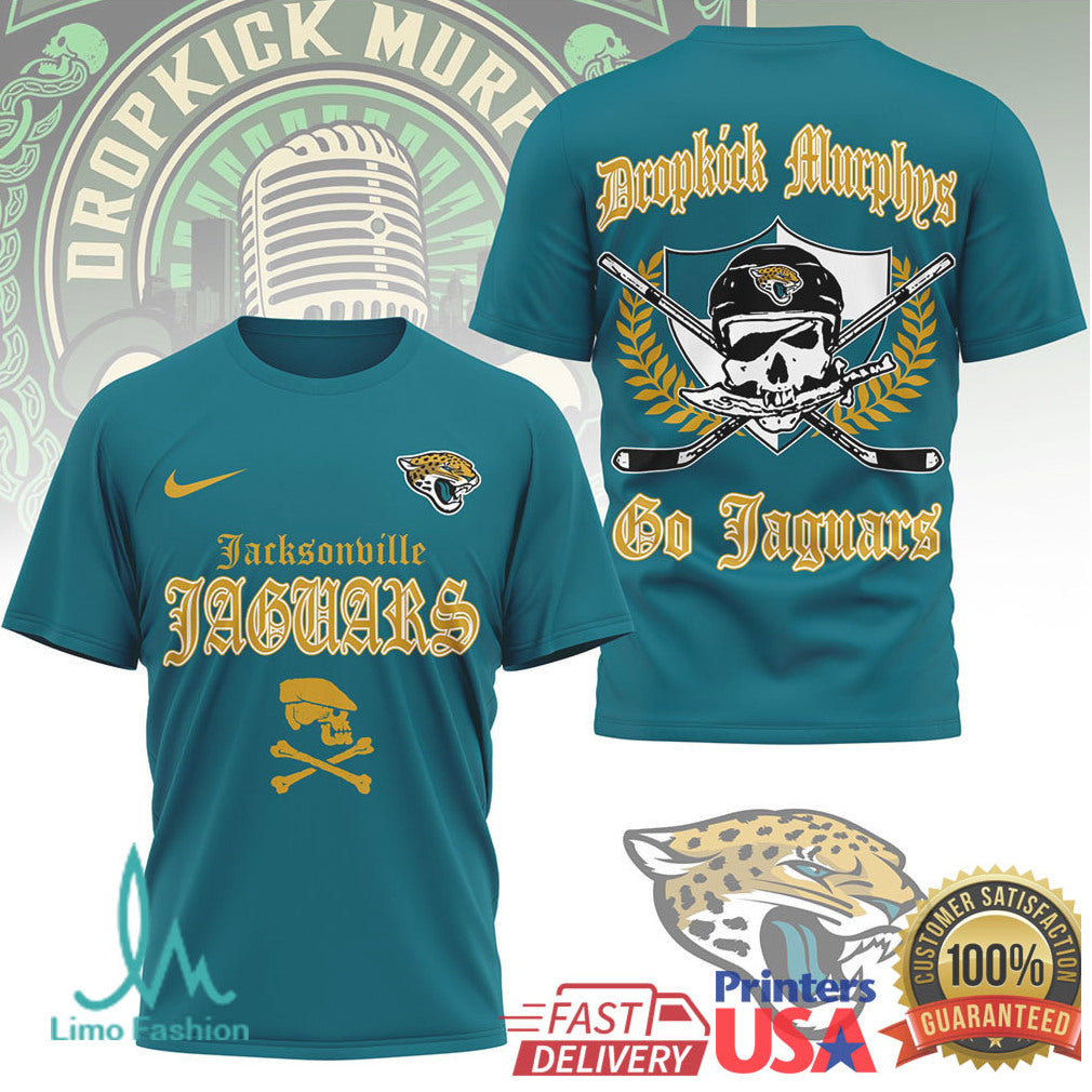 Jacksonville Jaguars Dropkick Murphys Inspired Punk NFL T Shirt - Limotees LLC