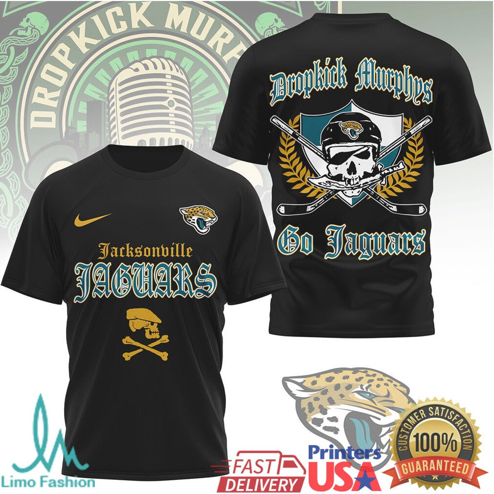 Jacksonville Jaguars Dropkick Murphys Inspired Punk NFL T Shirt - Limotees LLC