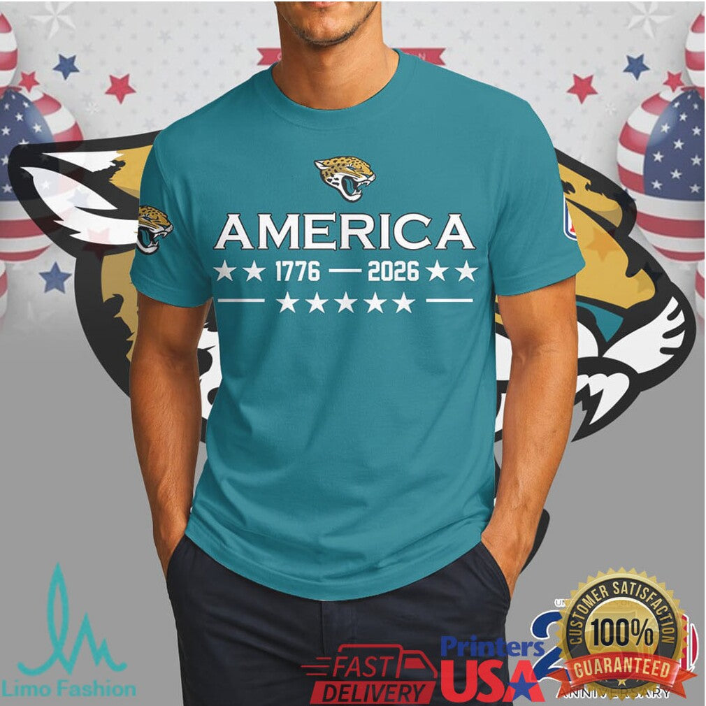 Jacksonville Jaguars Happy 250th Anniversary America 1776 2026 T Shirt - Limotees LLC