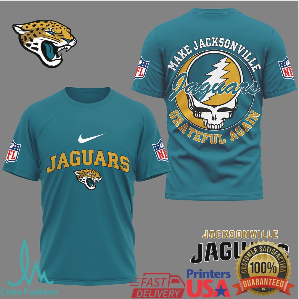 Jacksonville Jaguars Make Jacksonville Grateful Again Deadhead Style Tee - Limotees LLC