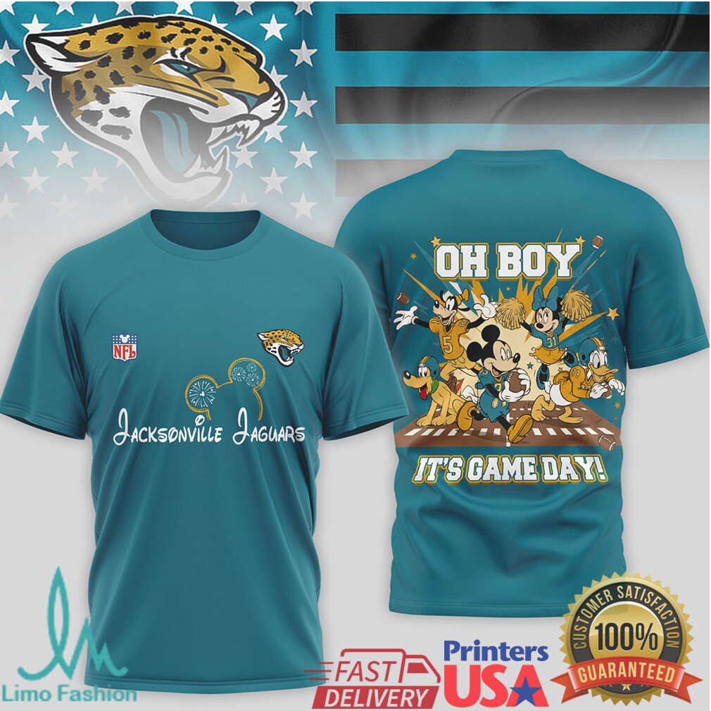 Jacksonville Jaguars Mickey Mouse “Oh Boy It's Game Day” T Shirt - Limotees LLC