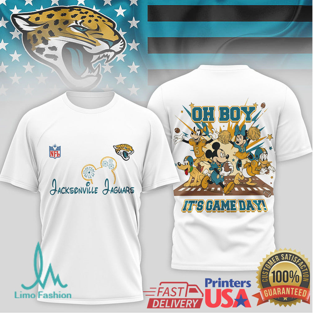 Jacksonville Jaguars Mickey Mouse “Oh Boy It's Game Day” T Shirt - Limotees LLC