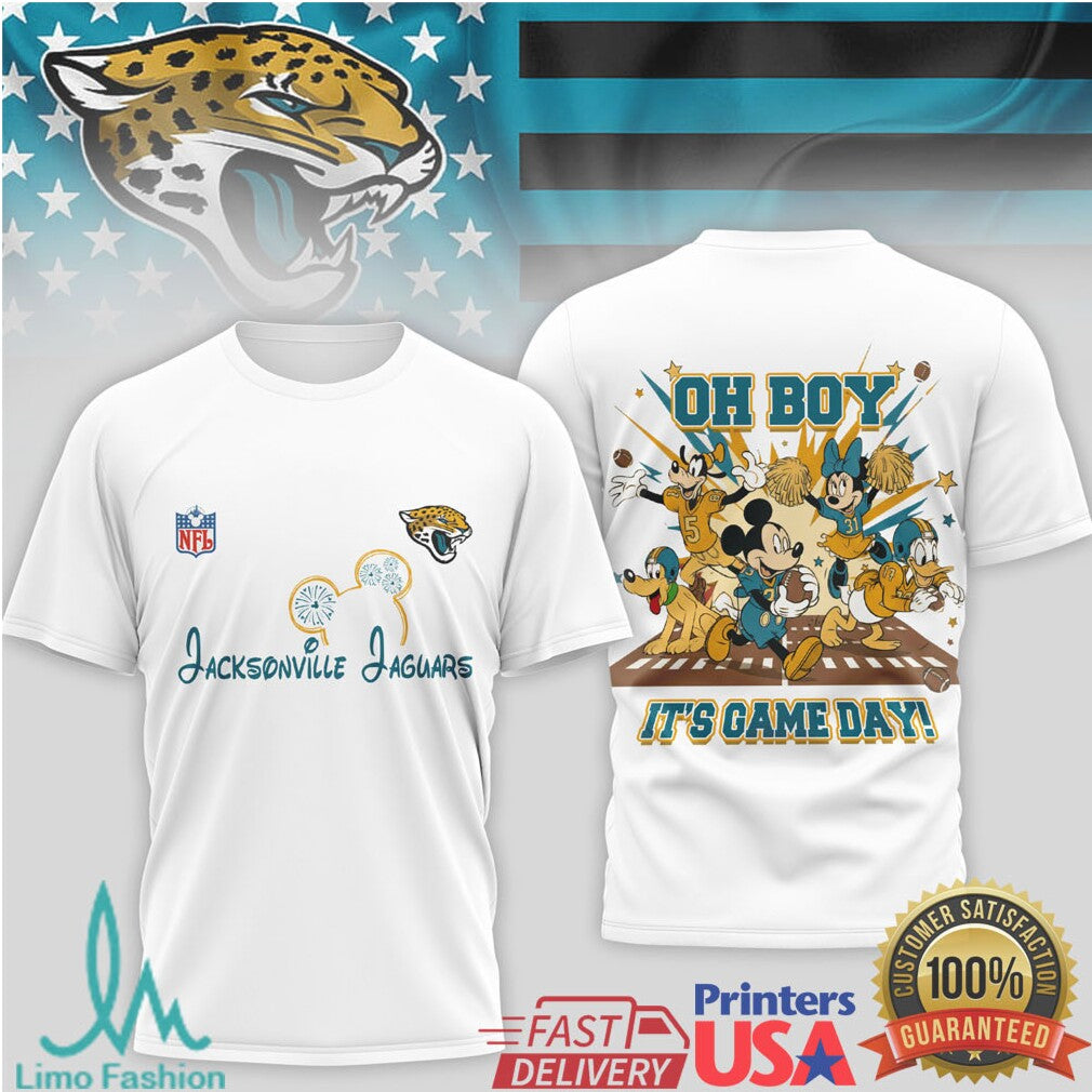 Jacksonville Jaguars Mickey Mouse “Oh Boy It's Game Day” T Shirt - Limotees LLC