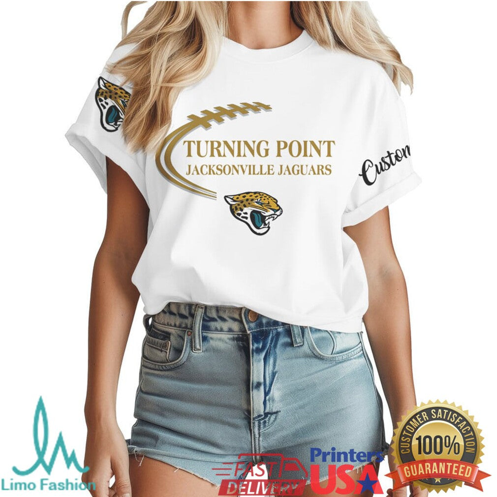 Jacksonville Jaguars NFL Turning Point Teal Splash Football Tee - Limotees LLC