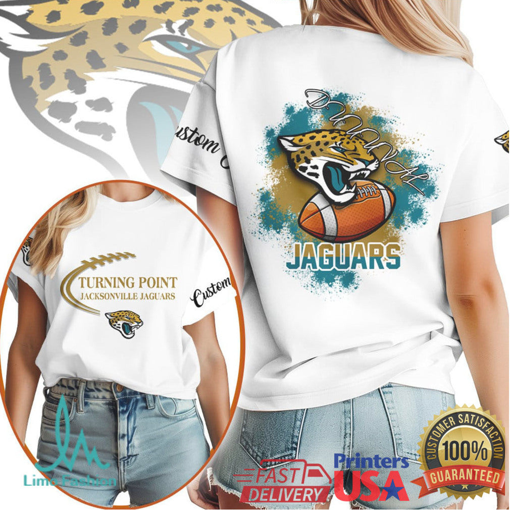 Jacksonville Jaguars NFL Turning Point Teal Splash Football Tee - Limotees LLC