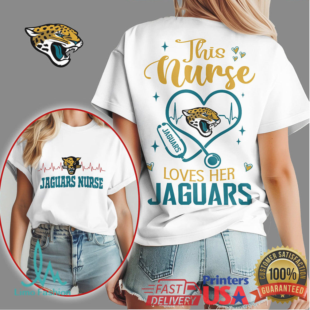 Jacksonville Jaguars Nurse Stethoscope Heart Gameday Shirt - Limotees LLC