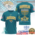 Jacksonville Jaguars Official NFL Happy Hanukkah 3D Shirt - Limotees LLC