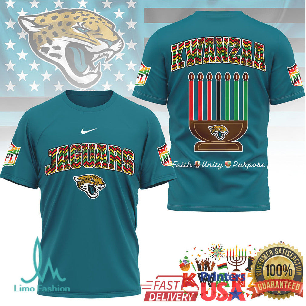 Jacksonville Jaguars Official NFL Kwanzaa Pride 3D Shirt - Limotees LLC