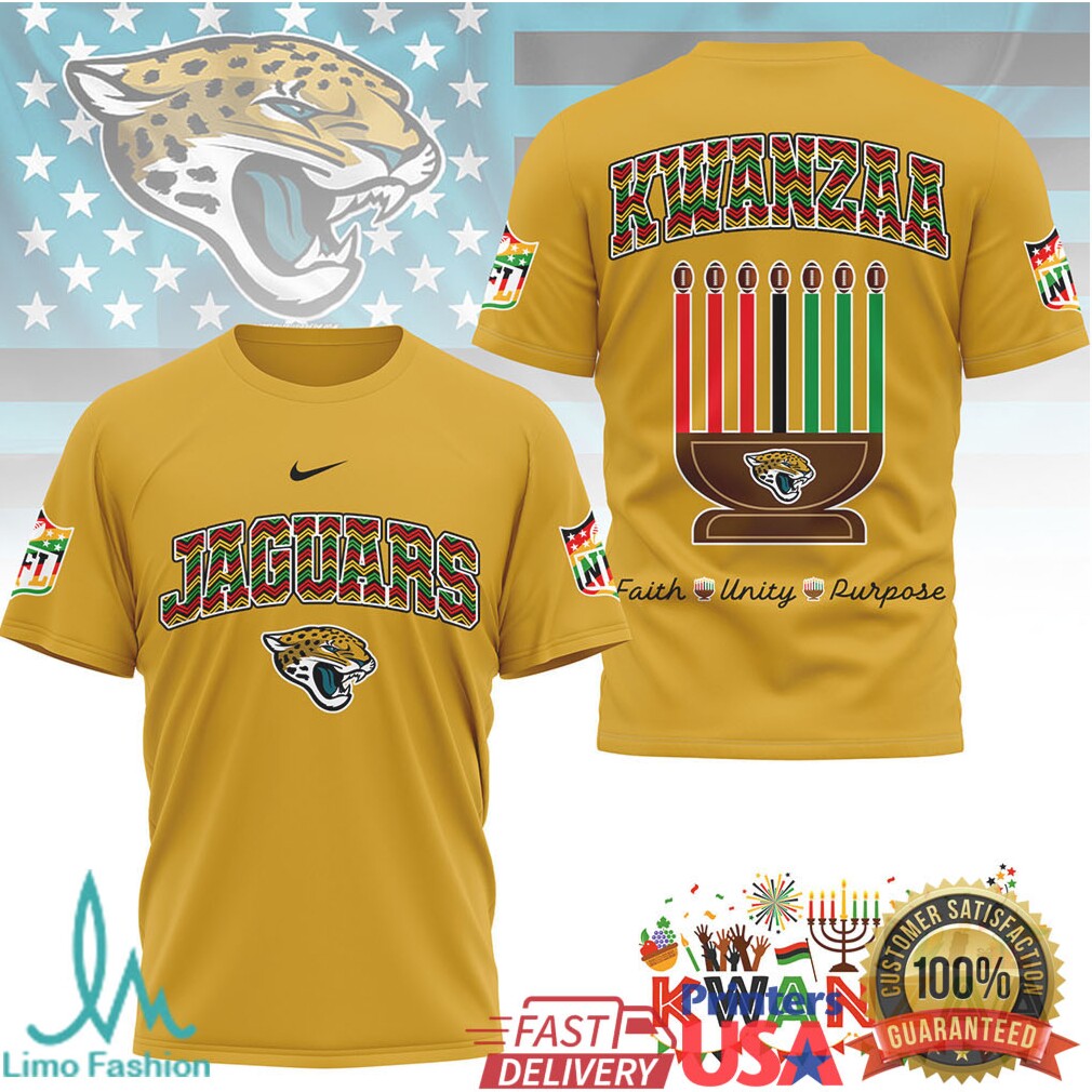 Jacksonville Jaguars Official NFL Kwanzaa Pride 3D Shirt - Limotees LLC