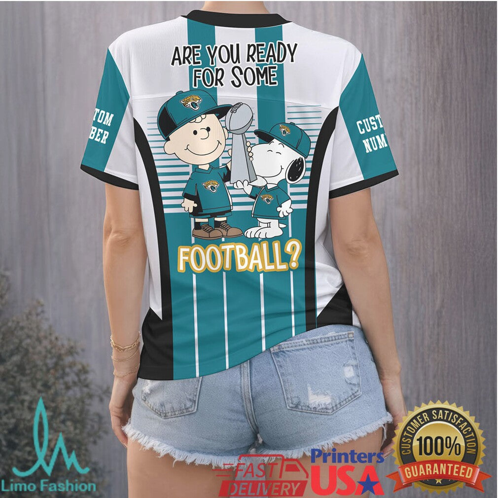 Jacksonville Jaguars Peanuts Charlie Brown Snoopy Football Jersey - Limotees LLC