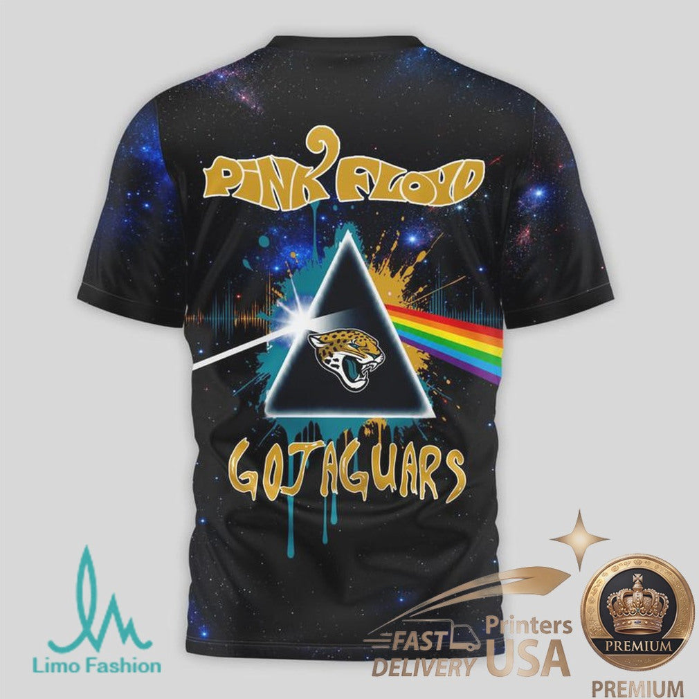 Jacksonville Jaguars Pink Floyd Dark Side Galaxy T Shirt - Limotees LLC
