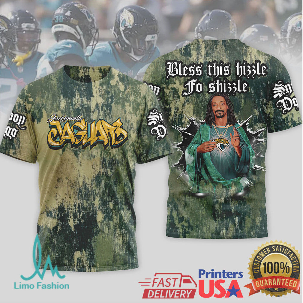 Jacksonville Jaguars Snoop Dogg Bless This Hizzle Graphic T shirt All Over Print