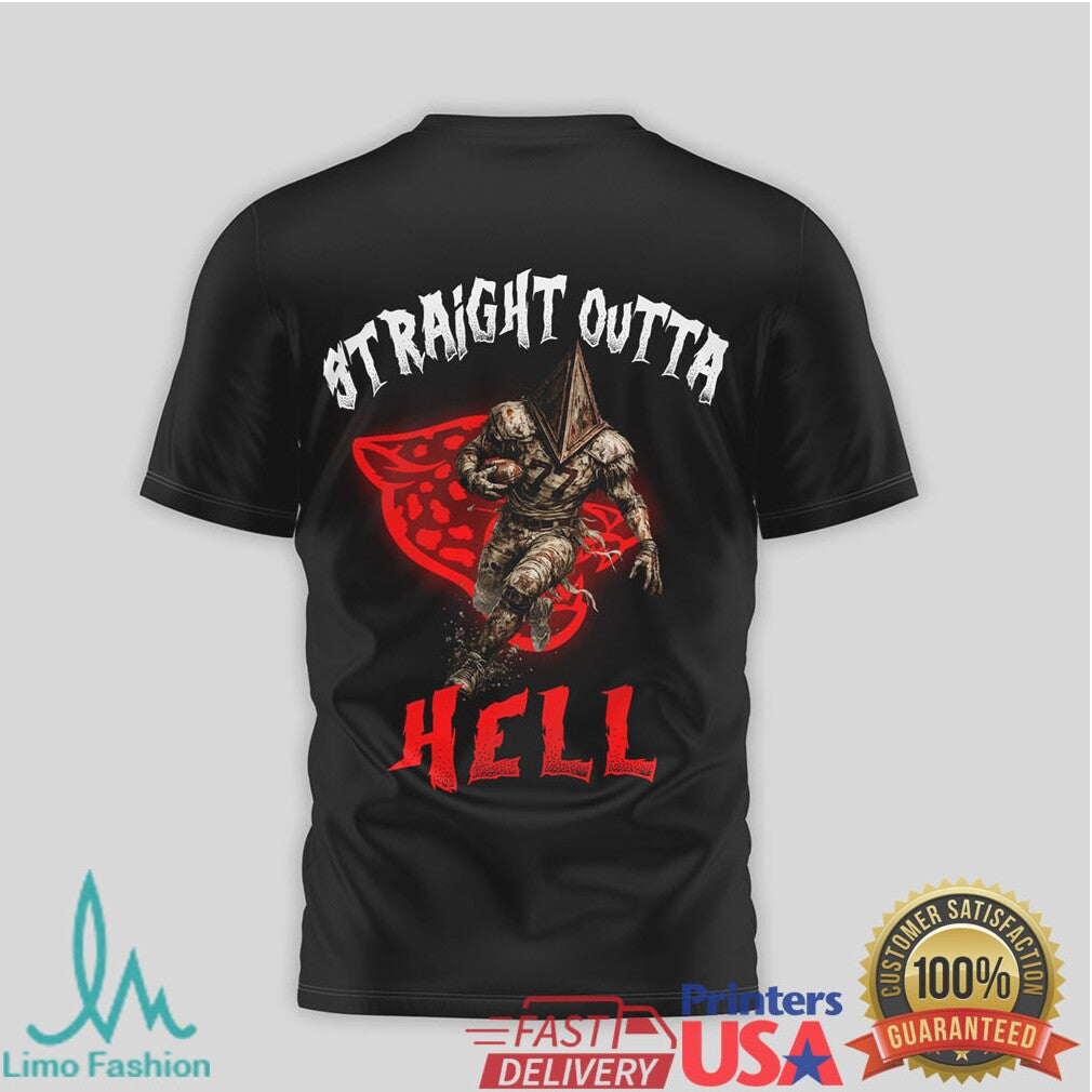 Jacksonville Jaguars Straight Outta Hell Graphic Football T Shirt - Limotees LLC