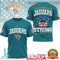 Jacksonville Jaguars Strong Save the Animals Paw Print T Shirt - Limotees LLC