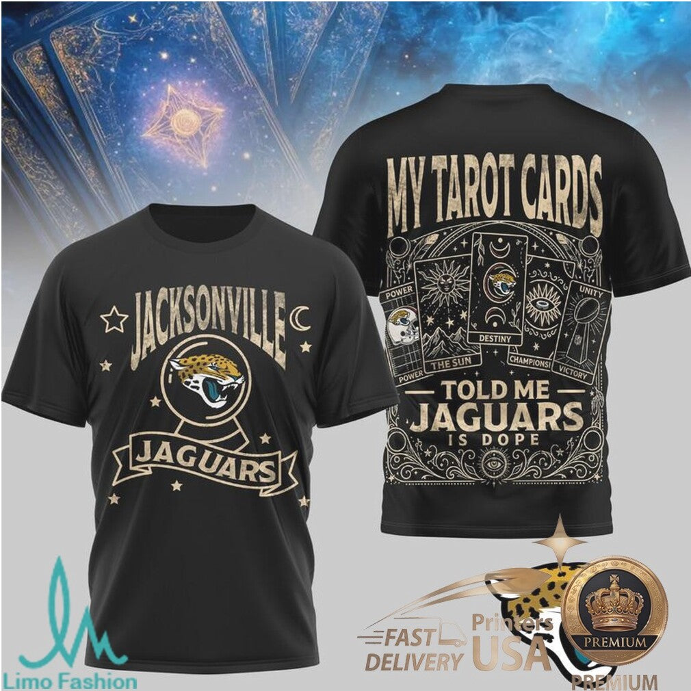 Jacksonville Jaguars Tarot Card Design Mystic Sports T Shirt - Limotees LLC