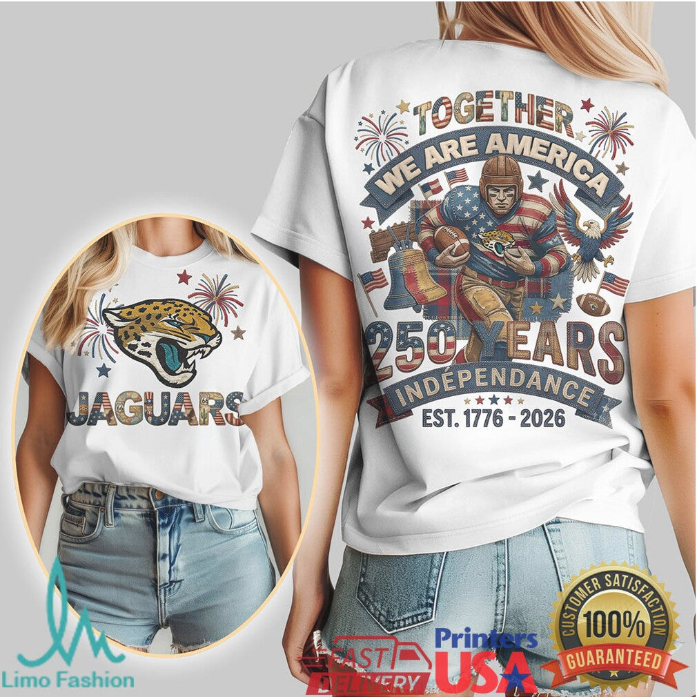 Jacksonville Jaguars Together We Are America 250 Years Independence T Shirt - Limotees LLC