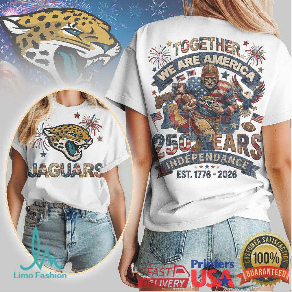 Jacksonville Jaguars Together We Are America 250 Years Independence T Shirt - Limotees LLC