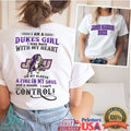 James Madison Dukes Girl Heart Soul & Mouth I Can't Control T Shirt