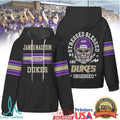 James Madison JMU Dukes Stressed Blessed and Obsessed Football Skull T Shirt - Limotees LLC