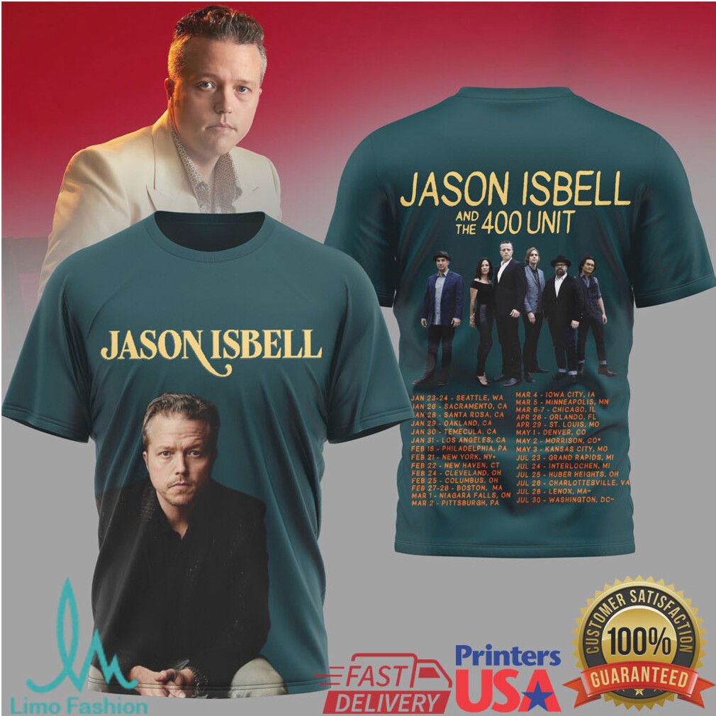 Jason Isbell and the 400 Unit 2026 Tour T Shirt Portrait Design - Limotees LLC