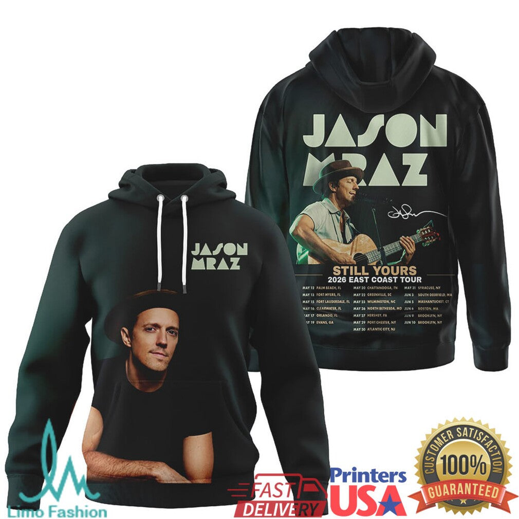 Jason Mraz 2026 Still Yours East Coast Tour Apparel Hoodie & T Shirt - Limotees LLC