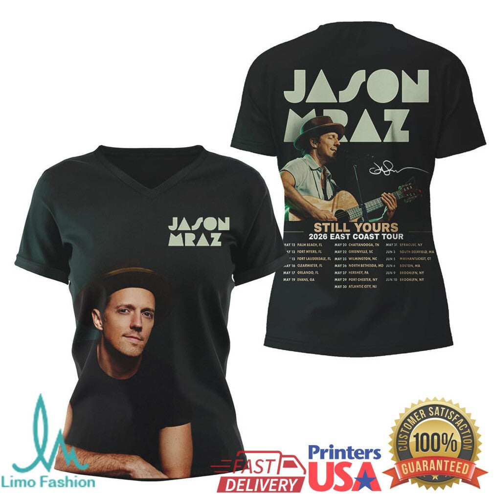 Jason Mraz 2026 Still Yours East Coast Tour Apparel Hoodie & T Shirt - Limotees LLC