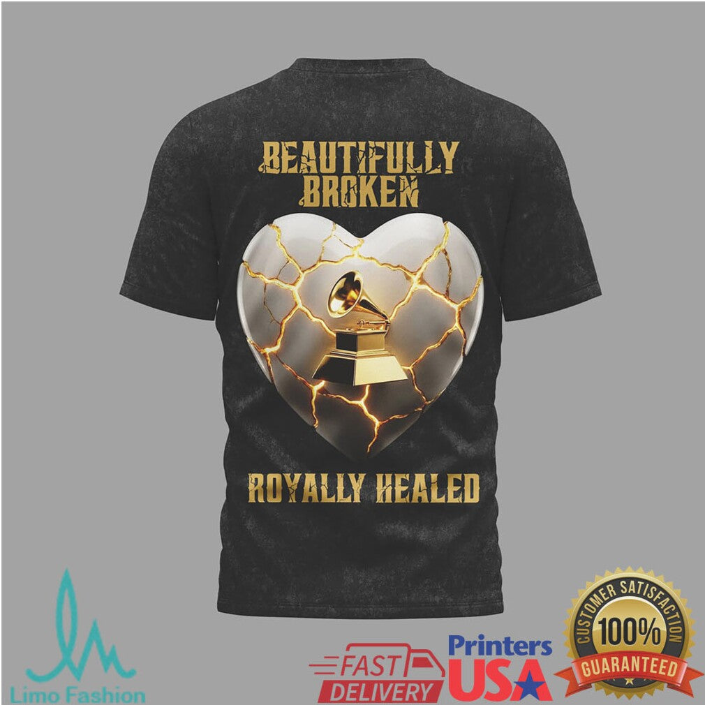 Jelly Roll “Beautifully Broken Royally Healed” Grammy Tribute Tee - Limotees LLC