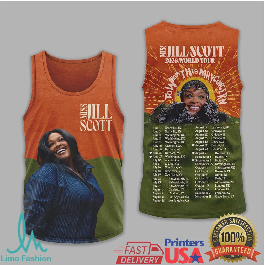 Jill Scott 2026 World Tour To Whom This May Concern Concert Merch - Limotees LLC