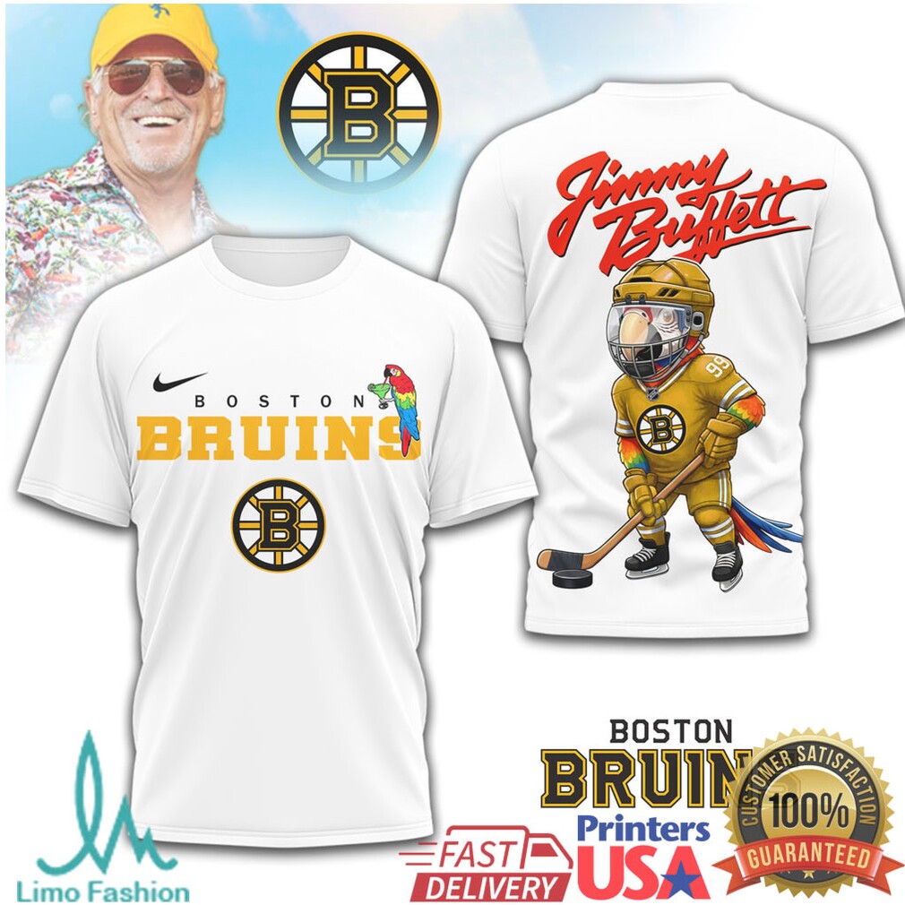 Jimmy Buffett Boston Bruins Parrot Head Hockey T Shirt - Limotees LLC