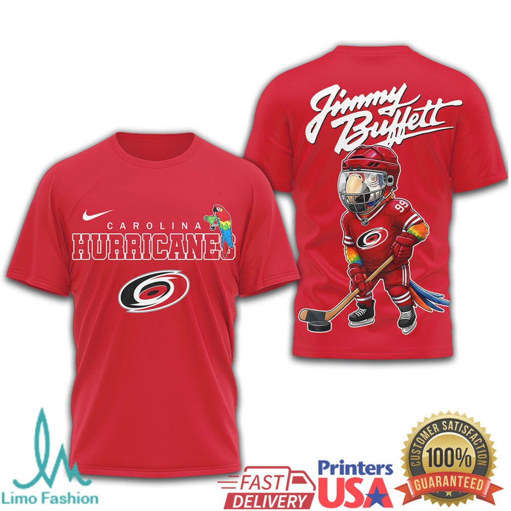 Jimmy Buffett Carolina Hurricanes Parrot Head Hockey T Shirt - Limotees LLC