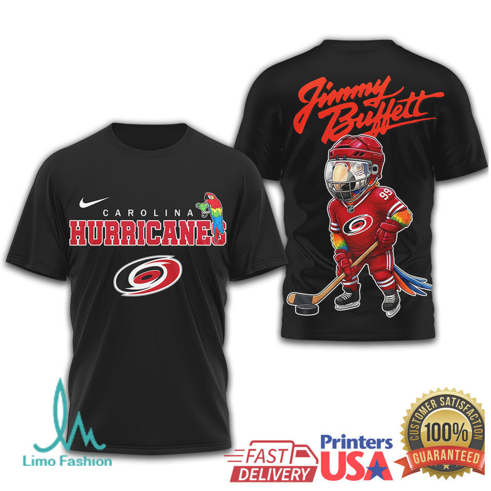 Jimmy Buffett Carolina Hurricanes Parrot Head Hockey T Shirt - Limotees LLC