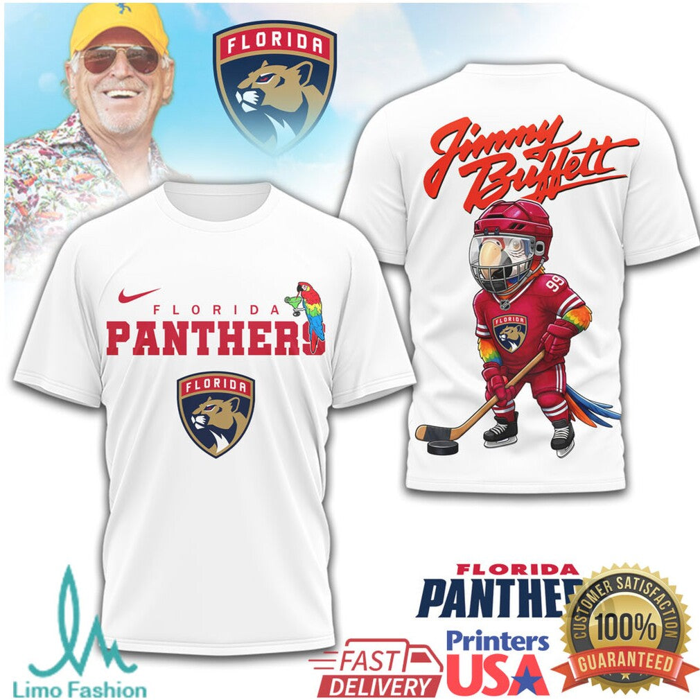 Jimmy Buffett Florida Panthers Parrot Head Hockey T Shirt - Limotees LLC