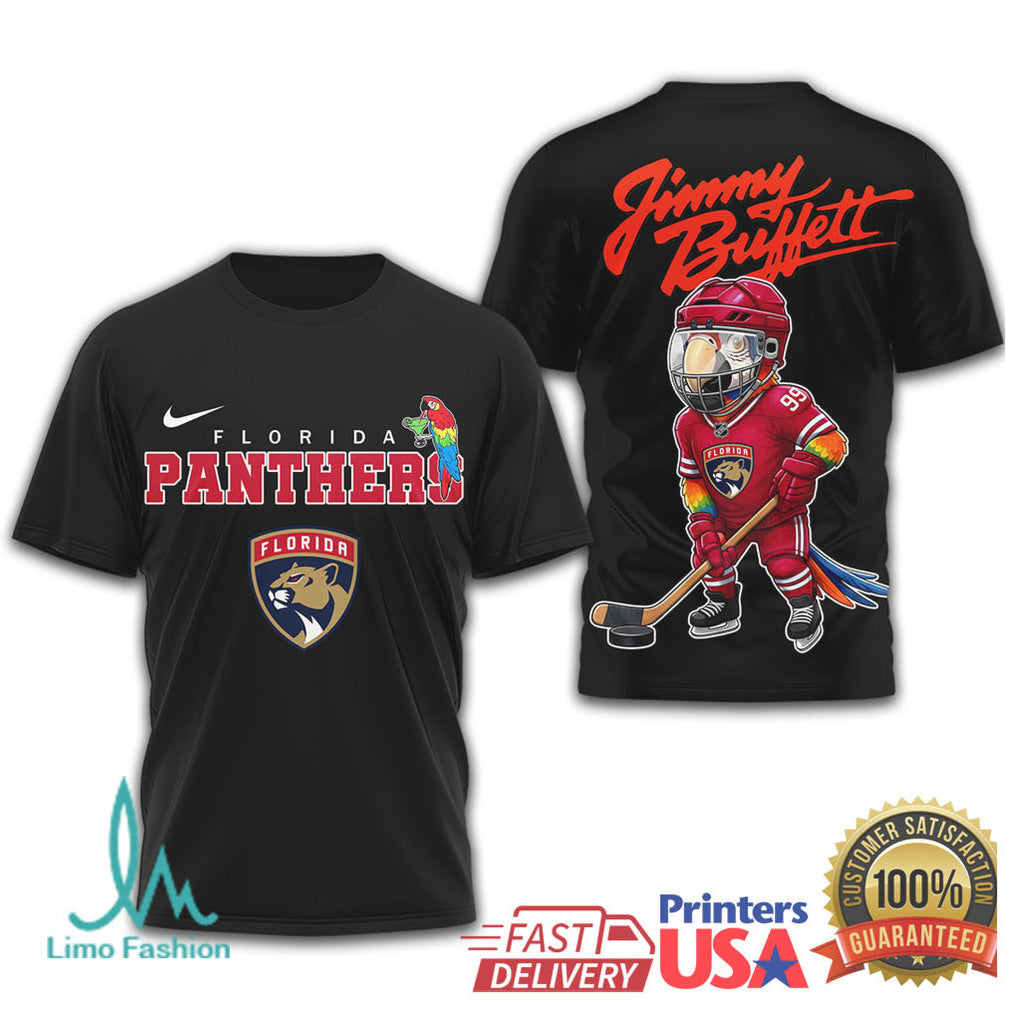Jimmy Buffett Florida Panthers Parrot Head Hockey T Shirt - Limotees LLC