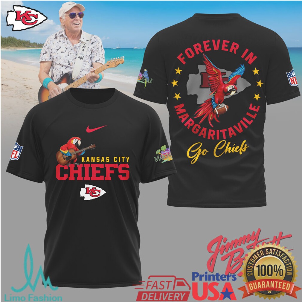 Jimmy Buffett Forever In Margaritaville Kansas City Chiefs NFL Beach Shirt - Limotees LLC