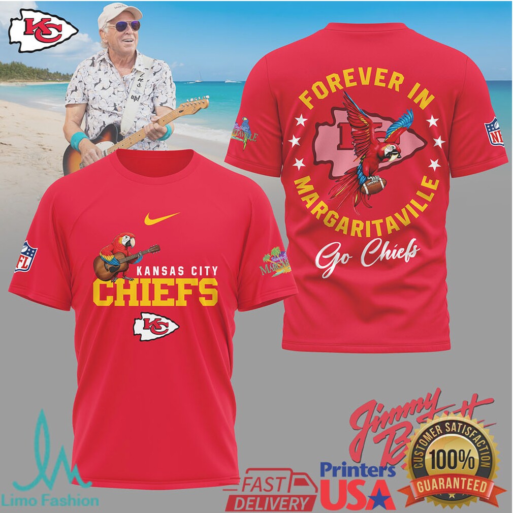 Jimmy Buffett Forever In Margaritaville Kansas City Chiefs NFL Beach Shirt - Limotees LLC