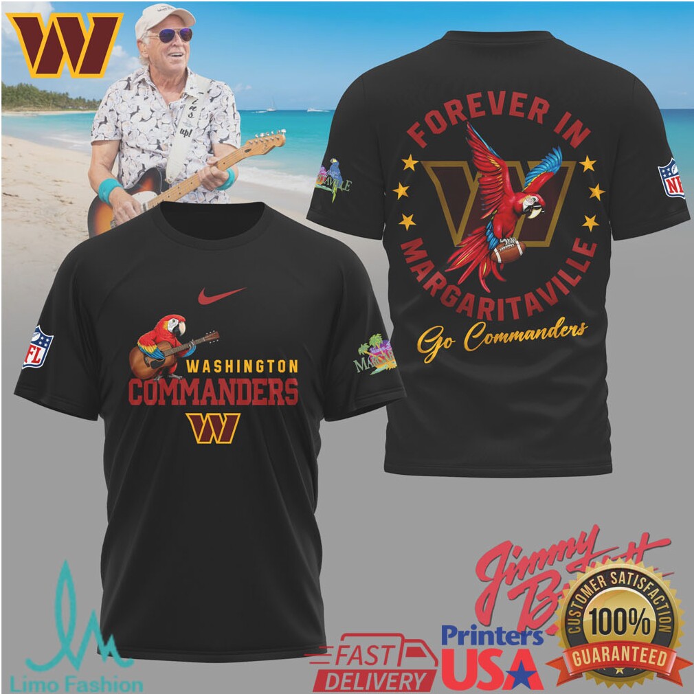 Jimmy Buffett Forever In Margaritaville Washington Commanders Tropical Tee - Limotees LLC