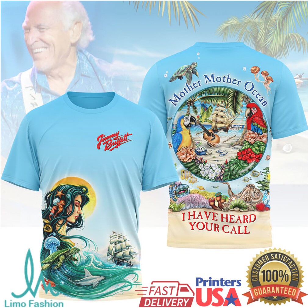 Jimmy Buffett Mother Mother Ocean Mermaid & Tropical Beach T Shirt - Limotees LLC