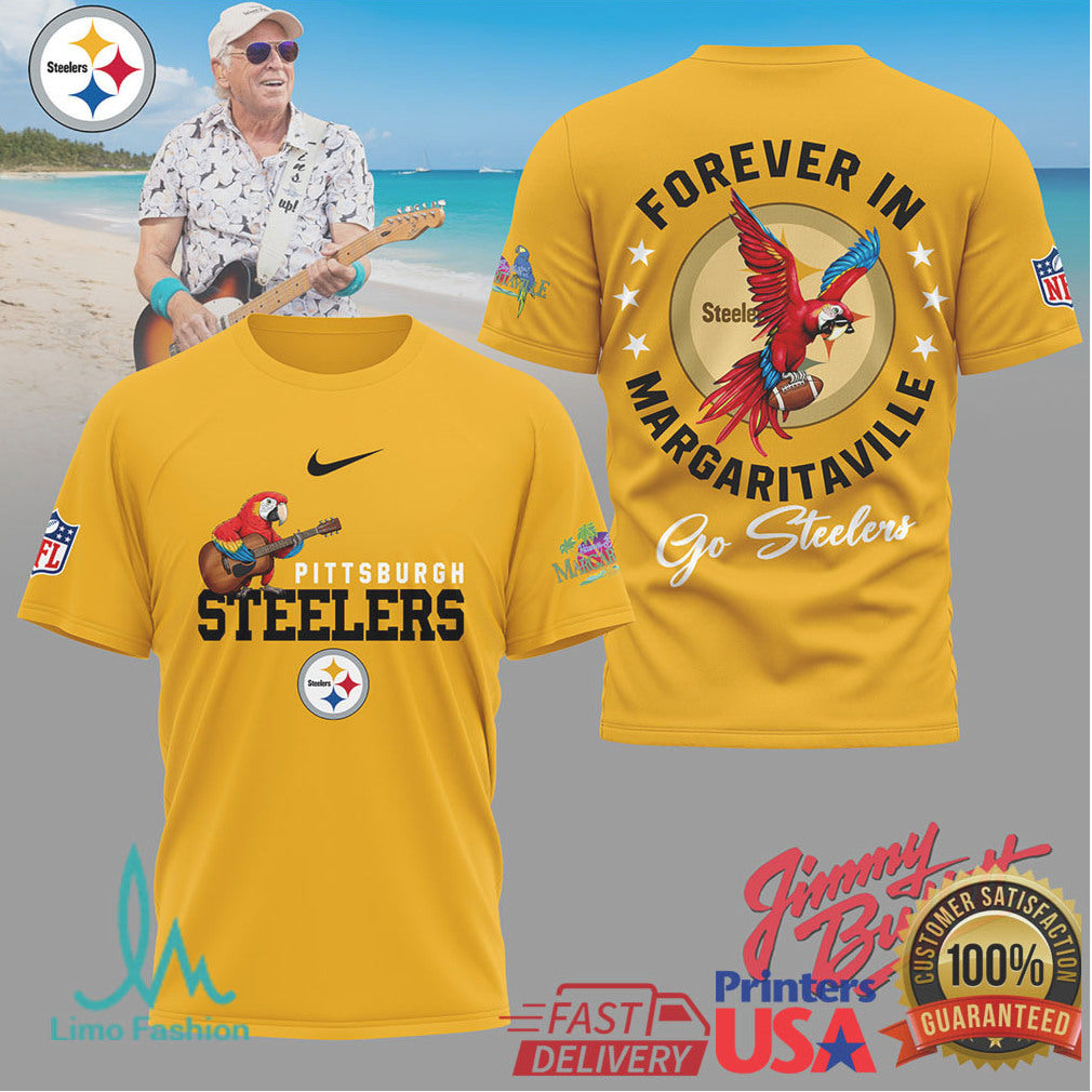 Jimmy Buffett x Pittsburgh Steelers Margaritaville Tribute T Shirt