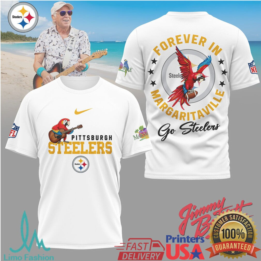 Jimmy Buffett x Pittsburgh Steelers Margaritaville Tribute T Shirt