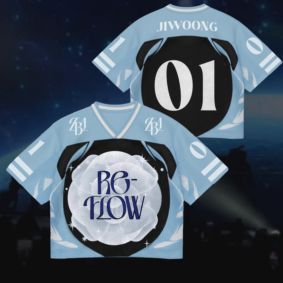 Re FLow Concert ZEROBASEONE Mixed Mesh Jersey Gifts For Lovers