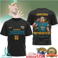 John Cena x Jacksonville Jaguars “Never Give Up” Duuuval Graphic T Shirt - Limotees LLC