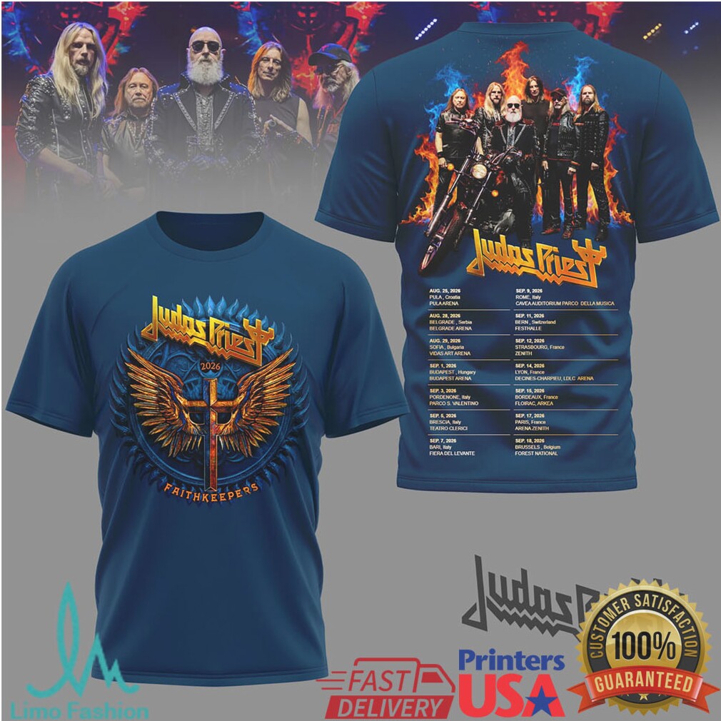 Judas Priest Faithkeepers Tour 2026 Heavy Metal Band T Shirt - Limotees LLC