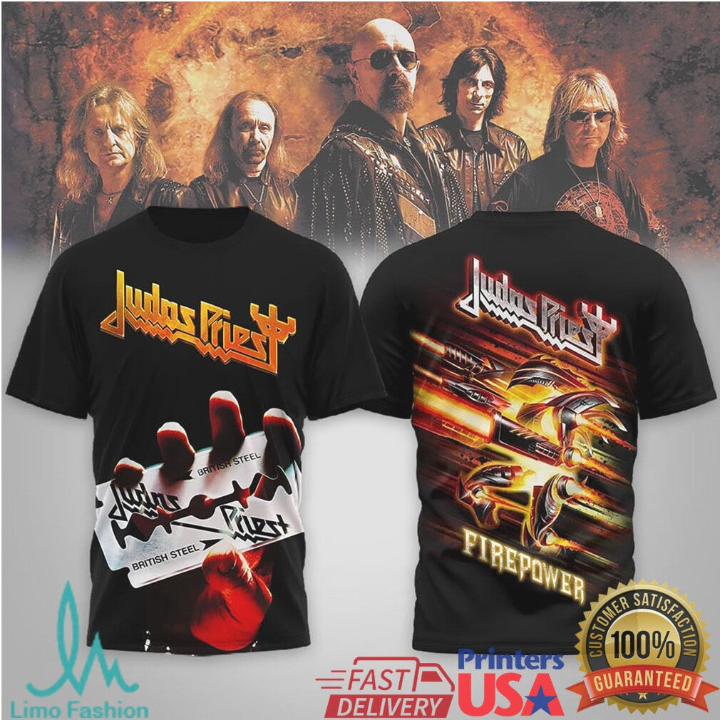 Judas Priest Firepower British ST Shirtl Metal Band T Shirt - Limotees LLC