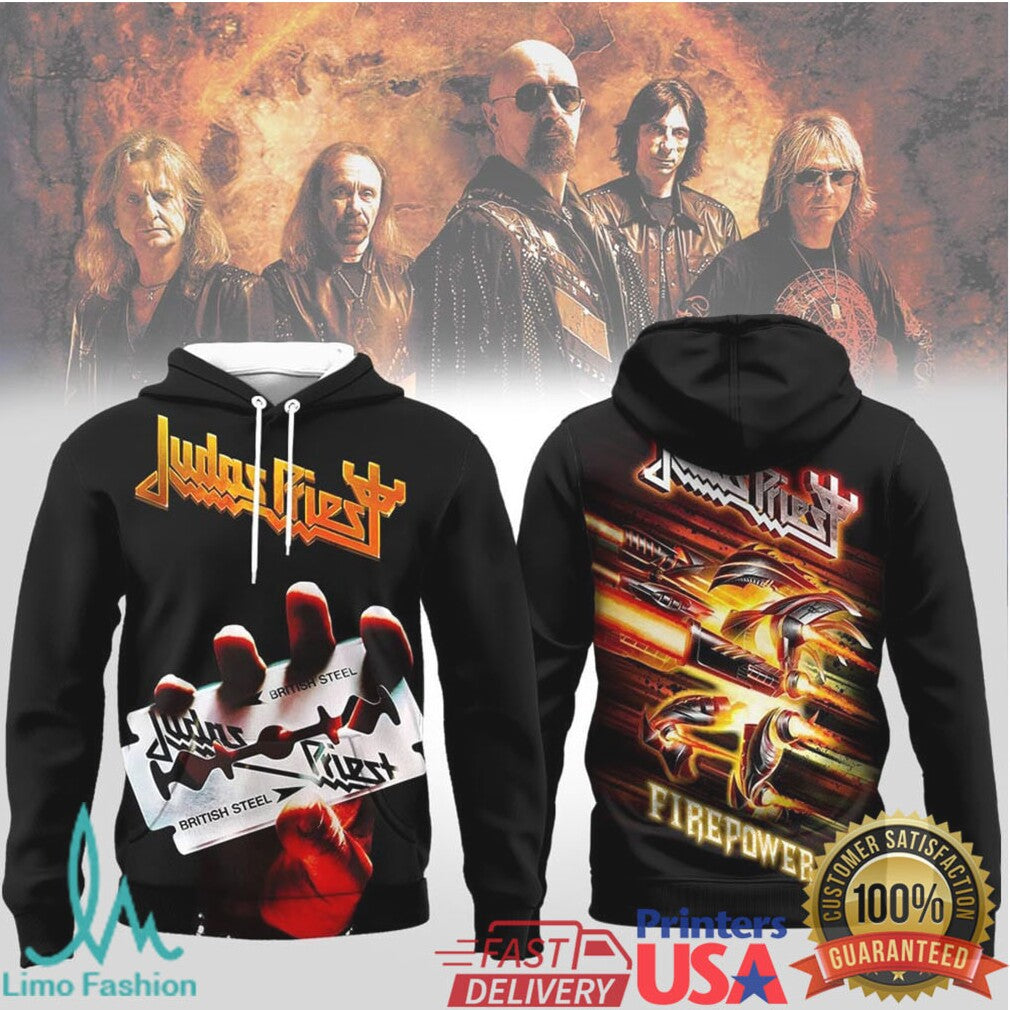Judas Priest Firepower British ST Shirtl T Shirt Heavy Metal Razor Blade Graphic T Shirt - Limotees LLC