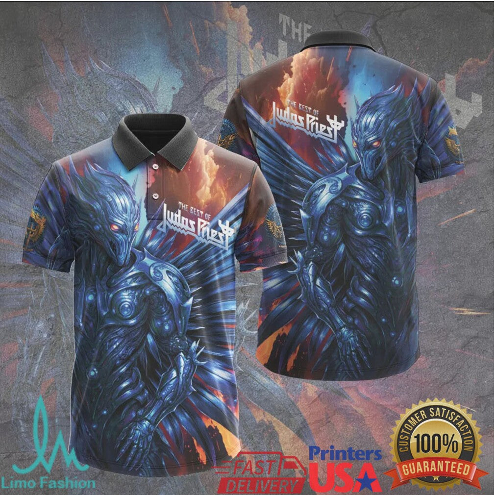 Judas Priest The Best Of Heavy Metal Guardian 3D Graphic T Shirt - Limotees LLC