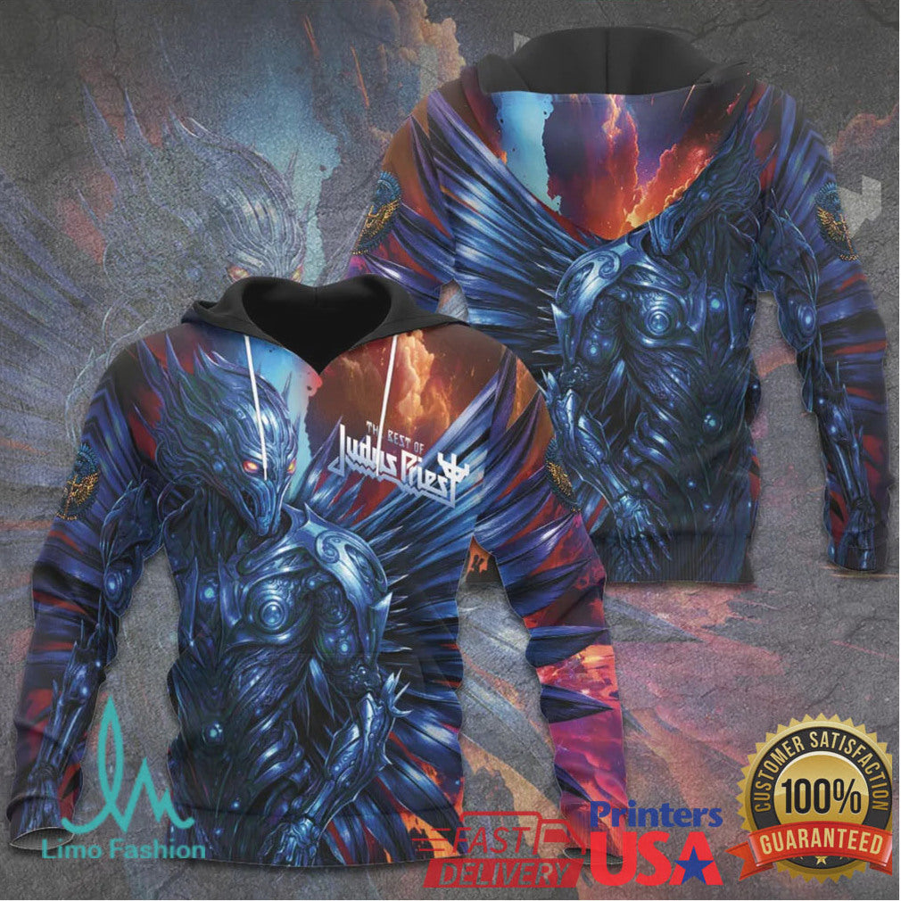 Judas Priest The Best Of Heavy Metal Guardian 3D Graphic T Shirt - Limotees LLC