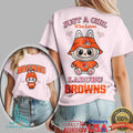 Just A Girl Who Loves Labubu and Cleveland Browns T Shirt